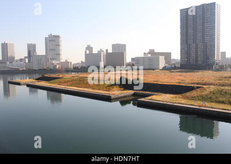 Une vue de l'emplacement proposé d'Ariake Arena pour les 2020 Jeux Olympiques et Paralympiques de Tokyo est vu à Tokyo, Japon, le 9 décembre 2016. © Hiroyuki Ozawa/AFLO/Alamy Live News Banque D'Images