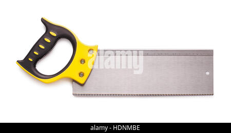 Scie à main isolé sur fond blanc Banque D'Images