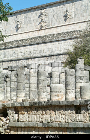 Templo de los Guerreros, Temple des Guerriers à Chichén Itzá, Yucatan, Mexique Banque D'Images