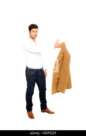 Portrait d'un beau jeune homme avec suit Banque D'Images