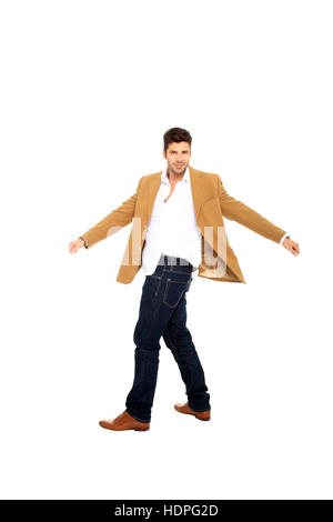 Portrait d'un beau jeune homme avec suit Banque D'Images