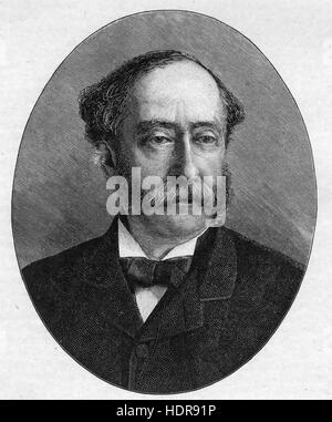 HENRY HERBERT, 4 Comte de Carnarvon (1831 à 1890) politicien britannique conservateur en tant que secrétaire d'État aux Colonies, vers 1875 Banque D'Images