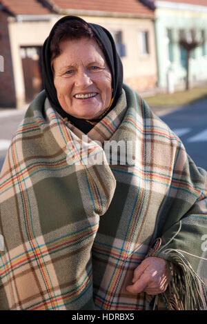 Femme portant le costume traditionnel pf southern Moravia République Tchèque, Banque D'Images
