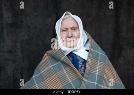 Femme portant le costume traditionnel pf southern Moravia République Tchèque, Banque D'Images