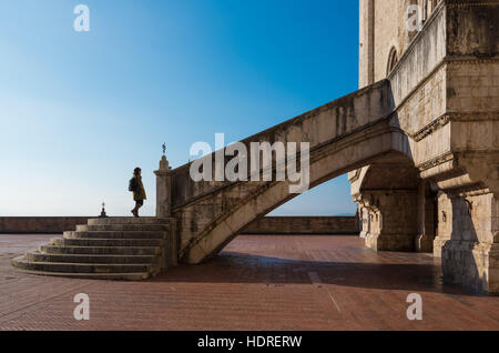 Gubbio (Italie) - L'une des plus belles villes médiévales d'Europe, au coeur de la Région Ombrie, en Italie centrale. Banque D'Images