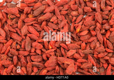 Bouquet de baies de goji dynamique close up Banque D'Images