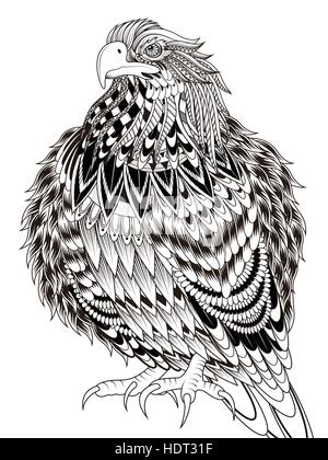 L'imposition d'eagle page à colorier en ligne exquis Illustration de Vecteur