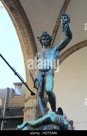 Persée et méduse statue de Cellini Banque D'Images