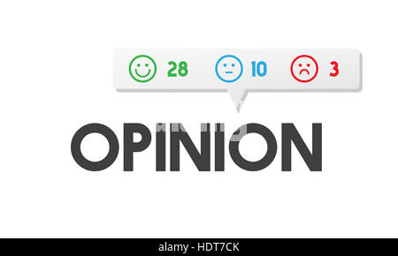 Commentaires client Concept Émoticônes Banque D'Images