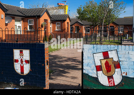 Sandy Row est une communauté de la classe ouvrière protestante dans le sud de Belfast, en Irlande du Nord, Royaume-Uni. Il a une population d'environ 3 000. Il s'agit d'une manière intransigeante loyali Banque D'Images