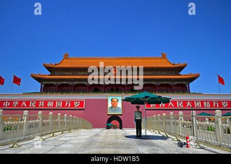 La Place Tiananmen, Pékin, Chine Banque D'Images