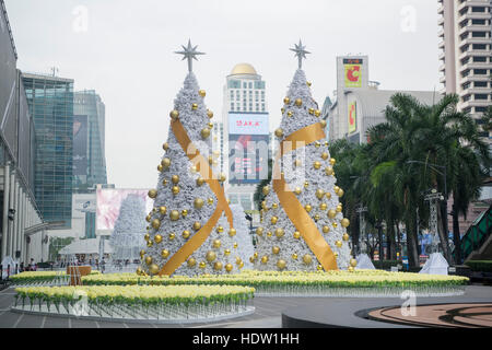 Temps de Noël dans le centre ville, à la ville de Pratunam de Bangkok sur 7. 12. 2016 en Thaïlande Banque D'Images