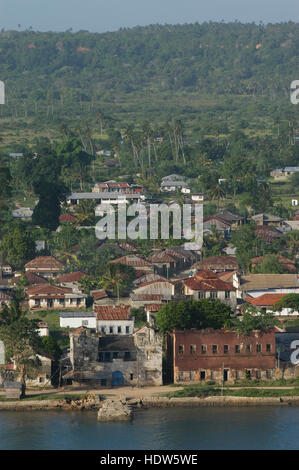 Ville de Pangani, à l'embouchure de la rivière Pangani, région de Tanga, Tanzanie Banque D'Images