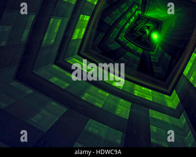 Fond vert mystère - abstract image générée numériquement Banque D'Images