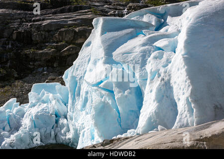 Glacier Nigardsbreen, glacier Jostedalsbreen. Gaupne, lustre, Sogn og Fjord Norway Banque D'Images