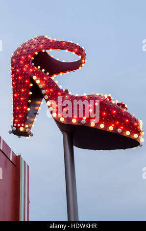 Silver Slipper, Neon Neon Museum, Fremont Street, Las Vegas, Nevada. Banque D'Images