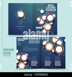 Creative, pli simple template design avec de beaux éléments circulaires Illustration de Vecteur