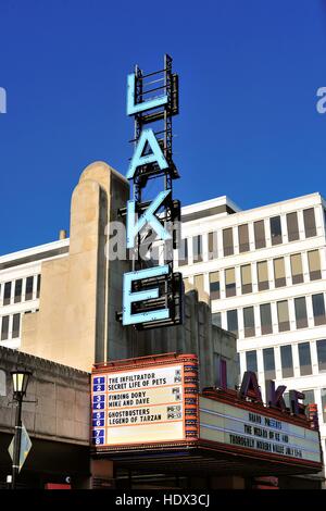 Le lac Theatre à Oak Park, Illinois, une banlieue de Chicago, près de Wester. Oak Park, Illinois, USA. Banque D'Images