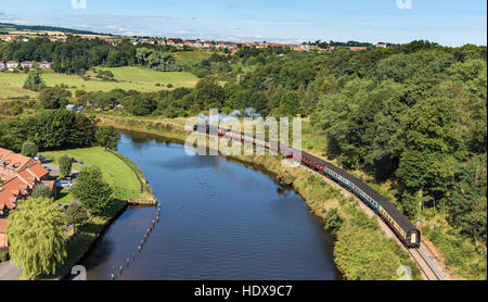 Train à vapeur Eric Treacy à Larpool sur le North York Moors Railway Banque D'Images