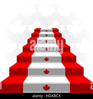 L'échelle stylisée. Drapeau du Canada Illustration de Vecteur