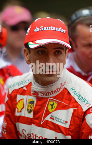 Marc Gené i Guerrero, pilote de course professionnel espagnol. Mieux connu comme testeur pour Williams et Ferrari en Formule 1. Marc Gene à Goodwood 2016 Banque D'Images