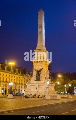 Monument aux Restauradores, restaurateurs, un monument à la libération de l'Espagne en 1640, par Tomás António da Fonseca, 1886, Lisbonne Banque D'Images