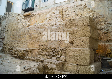 Théâtre Romain et musée de l'excavation, le Museu do Teatro Romano, Patio de Estanco Velho, Lisbonne Portugal Banque D'Images