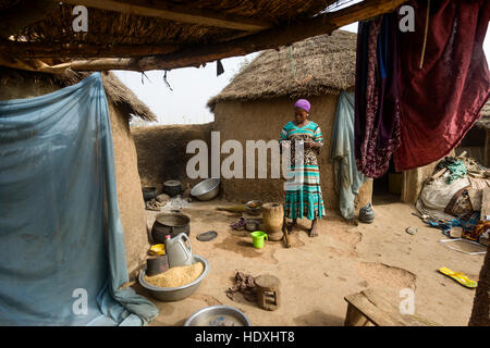 La vie du village du nord du Togo Banque D'Images