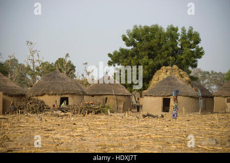 La vie rurale dans un village Peul du Sahel, dans le nord-est du Burkina Faso Banque D'Images