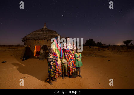 Les nomades Peuls du Sahel, Burkina Faso Banque D'Images
