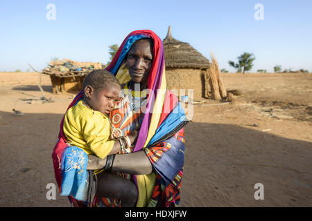 Les nomades Peuls du Sahel, Burkina Faso Banque D'Images