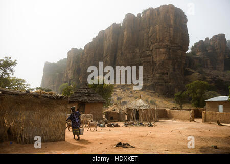 La vie du village dans les zones rurales du Mali, Banque D'Images