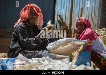 Dimanche marché au Mali, Guinée Ville Banque D'Images