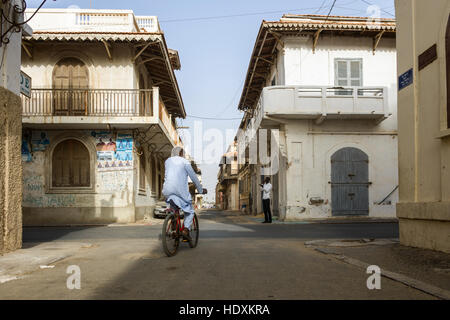 Rues de St Louis, Sénégal, Banque D'Images