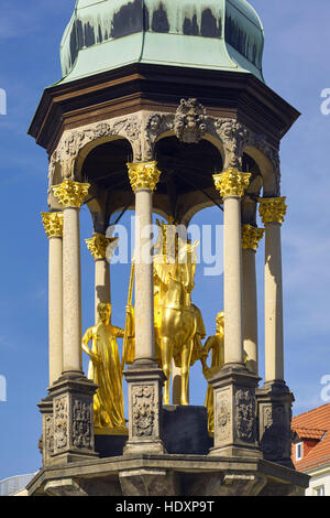 Magdeburg Horseman sur le Vieux Marché, Magdebourg, Saxe-Anhalt, Allemagne Banque D'Images