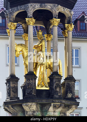 Magdeburg Horseman sur le Vieux Marché, Magdebourg, Saxe-Anhalt, Allemagne Banque D'Images