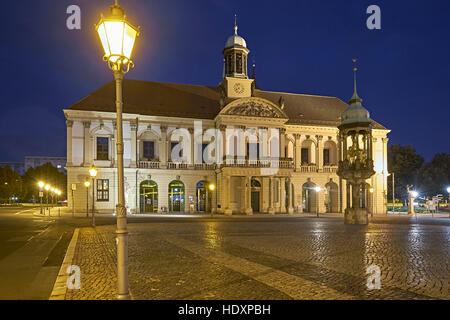 L'Hôtel de ville au Vieux Marché avec Magdeburg Cavalier, Magdebourg, Saxe-Anhalt, Allemagne Banque D'Images