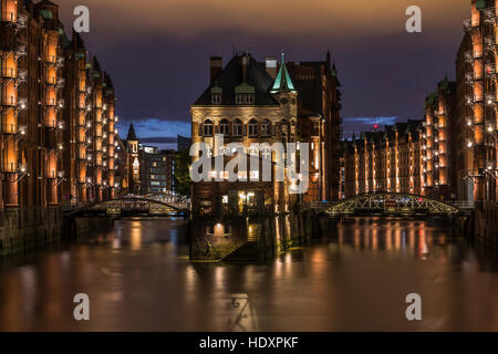 Quartier d'entrepôts, Hambourg, Allemagne Banque D'Images