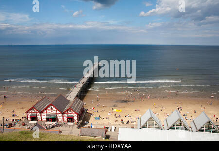 Sawai madhopur et Saltburn Pier Cleveland officiellement partie du Yorkshire du Nord en Angleterre Banque D'Images