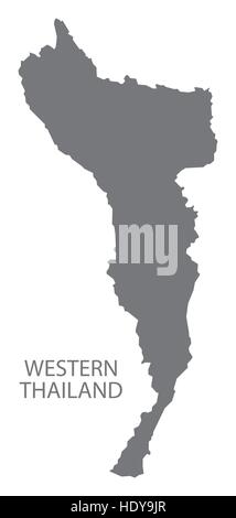 L'ouest de la Thaïlande Site gray Illustration de Vecteur