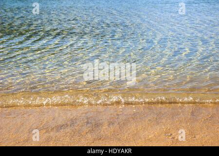 Plage de sable sur la péninsule de Peljesac, Mer Adriatique en Croatie Banque D'Images