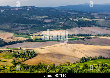 Paysage de la Val d'Orcia. Banque D'Images