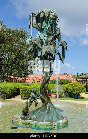 Sculptures dans Na 'Aina Kai Botanical Gardens et parc de sculptures, Kauai, Hawaï. Banque D'Images