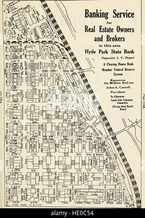 Olcott's land livre bleu des valeurs de Chicago (1928) Banque D'Images