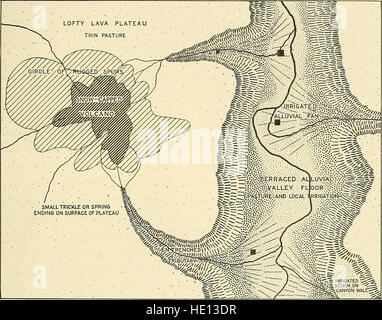 Les Andes du sud du Pérou, le long de la reconnaissance géographique soixante-troisième méridien (1916) Banque D'Images