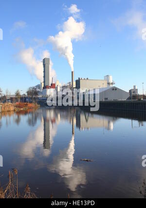 Suiker Unie (betterave à sucre) à l'usine de traitement et de raffinage à Hoogkerk - Vierverlaten, Groningen, Pays-Bas, une division de Royal Cosun Banque D'Images