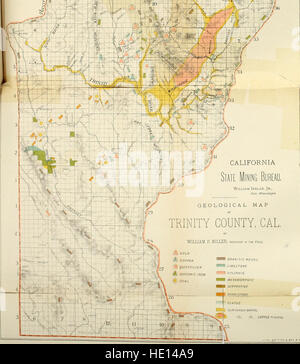 *Le rapport annuel du minéralogiste d'État* (1883) fournit un résumé détaillé des découvertes minéralogiques et des développements dans l'État, y compris l'exploration et la documentation des ressources minérales au cours de l'année. Banque D'Images
