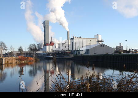 Suiker Unie (betterave à sucre) à l'usine de traitement et de raffinage à Hoogkerk - Vierverlaten, Groningen, Pays-Bas, une division de Royal Cosun Banque D'Images