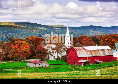 Peacham, Vermont, USA automne rural scène. Banque D'Images