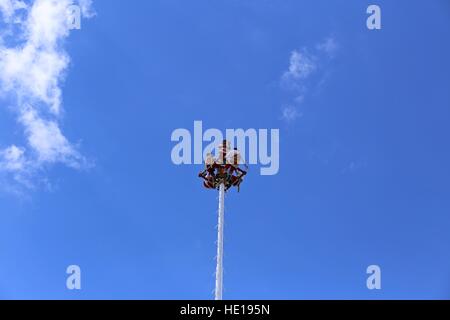 Voladores, le bungee jumpers du Mexique Banque D'Images